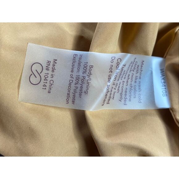 CALIA by Carrie Underwood Camel Tan Puffer Vest L/XL Quilted Zip Adjustable - Picture 5 of 6